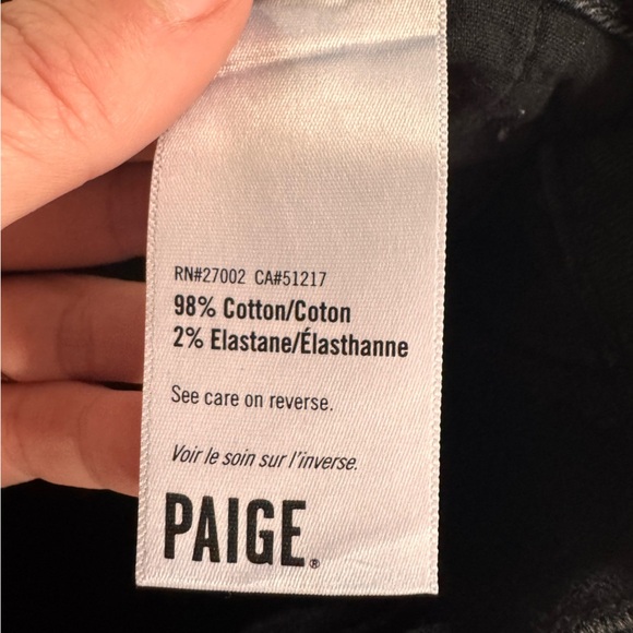 PAIGE X Rosie HW Anja Shorts in "Onyx" Black Embellished Grommet Silver Size 27 - Picture 13 of 14